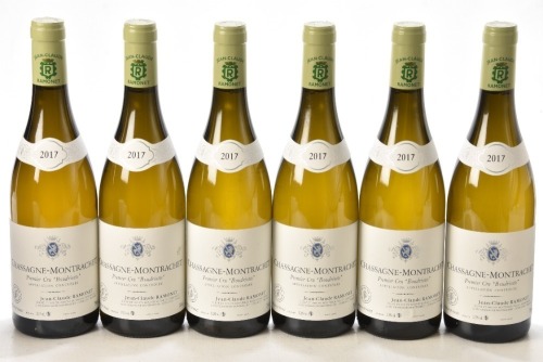 Chassagne Montrachet 1er Cru La Boudriotte 2017 Domaine Ramonet 6 bts OCC In Bond