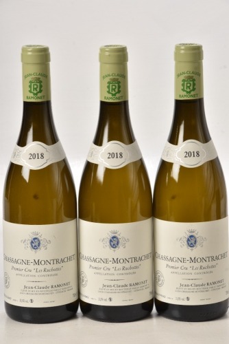 Chassagne Montrachet 1er Cru Les Ruchottes 2018 Domaine Ramonet 3 bts In Bond