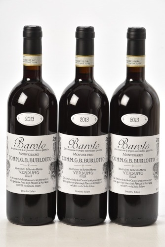 Barolo Monvigliero G.B. Burlotto 2013 3 bts In Bond