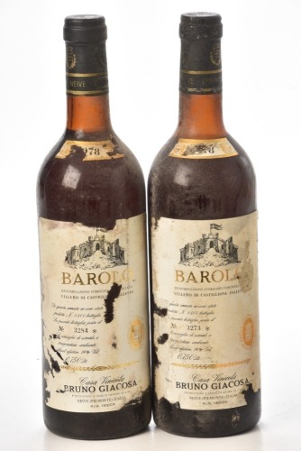 Barolo Villero Falletto 1978 Giacosa Bruno 2 bts In Bond