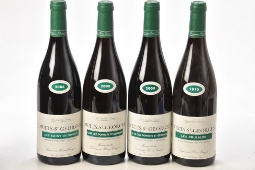 Nuits St Georges 1er cru Les Saints Georges 2006 Domaine Gouges 1 bt Nuits St Georges 1er cru Clos des Porrets 2008 Domaine Gouges 1 bt Nuits St Georges 1er cru Clos des Porrets 2009 Domaine Gouges 1 bt Nuits St Georges 1er cru Les Pruliers 2010 Domain