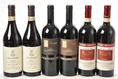 Barolo Bricco delle violle 2008 Varja 2 bt Barolo Bussia 2006 Fennochio 2 bt Barolo le Coste Mosconi Parusso 1 bt Barolo Bussia 2009 Parusso 1 bt Above 6 bts