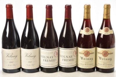 Volnay 2010 Michel Lafarge 2 bts Volnay VV 2005 Nicolas Potel 2 bts Volnay 1er Cru Les Fremiets 2006 Domaine Marquis d'Angerville 2bts above 6 bts