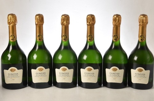 Champagne Taittinger BdB Comtes de Champagne 2007 6 bts OCC In Bond