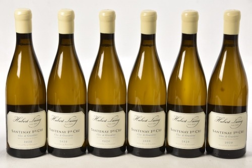 Santenay Blanc 1er Cru Clos de Gravieres 2020 Domaine Hubert Lamy 6 bts OCC In Bond