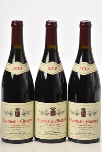 Chambolle Musigny 1er Cru Les Cras 2019 Domaine Ghislaine Barthod 3 bts In Bond