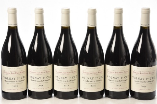 Volnay 1er Cru Carelle sous la Chapelle 2018 Domaine Jean Marc Bouley 6 bts OCC In Bond