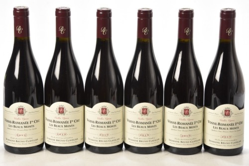 Vosne Romanee 1er Cru Les Beaux Monts Vieilles Vignes 2019 Domaine Bruno Clavelier 6 bts OCC In Bond