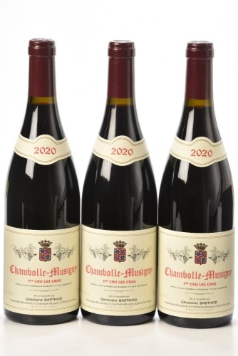 Chambolle Musigny 1er Cru Les Cras 2020 Domaine Ghislaine Barthod 3 bts In Bond