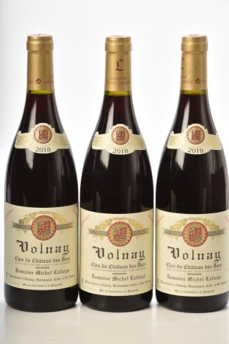 Volnay 1er Cru Clos du des Ducs 2018 Domaine Michel Lafarge 3 bts IN BOND