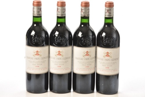 Chateau Pape Clement Pessac-Leognan 1998 4 bts