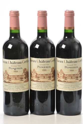 Vieux Chateau Certan Pomerol 2004 3 bts