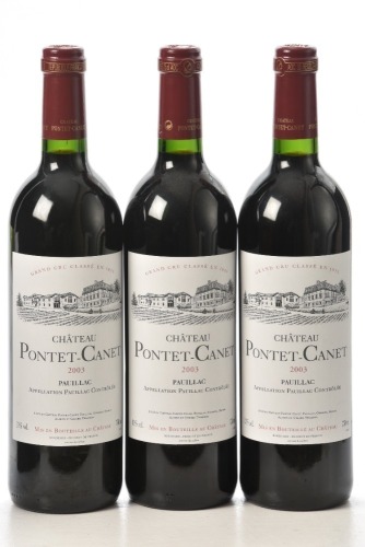 Chateau Pontet Canet Pauillac 2003 3 bts