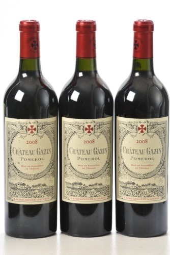 Chateau Gazin Pomerol 2008 3 bts