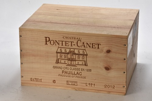 Chateau Pontet Canet 2012 Pauillac 6 bts OWC In Bond