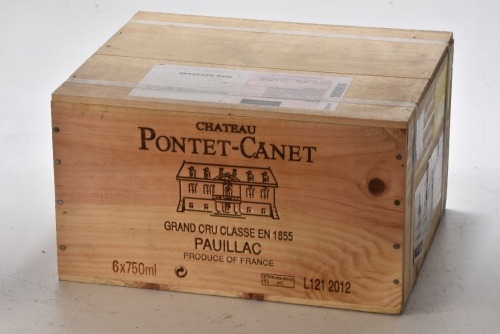 Chateau Pontet Canet 2012 Pauillac 6 bts OWC In Bond