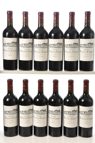 Chateau Pontet Canet 2008 Pauillac 12 bts OWC In Bond