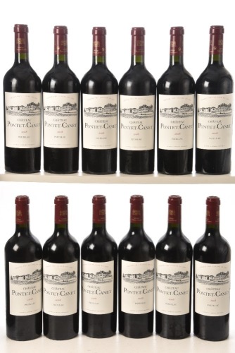Chateau Pontet Canet 2008 Pauillac 12 bts OWC In Bond