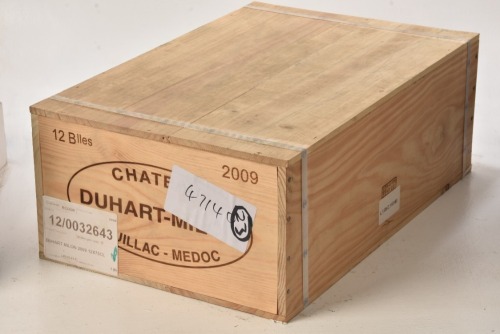 Chateau Duhart Milon Rothschild 2009 Pauillac 12 bts OWC In Bond