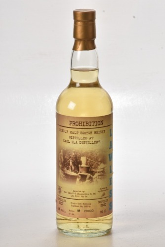 Prohibition Lawless Caol Isla 2007 13 yr old Bt 00033/456 In Bond