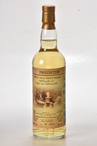 Prohibition Lawless Caol Isla 2007 13 yr old Bt 00028/456 In Bond