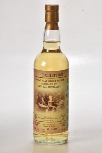 Prohibition Lawless Caol Isla 2007 13 yr old Bt 00309/456 In Bond