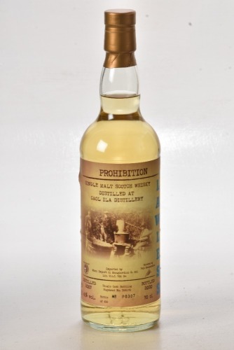 Prohibition Lawless Caol Isla 2007 13 yr old Bt 00307/456 In Bond