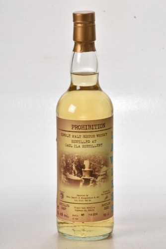 Prohibition Lawless Caol Isla 2007 13 yr old Bt 00306/456 In Bond