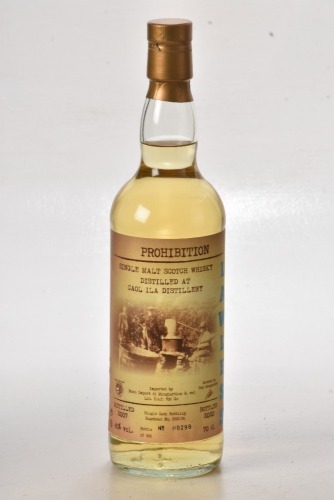 Prohibition Lawless Caol Isla 2007 13 yr old Bt 00299/456 In Bond