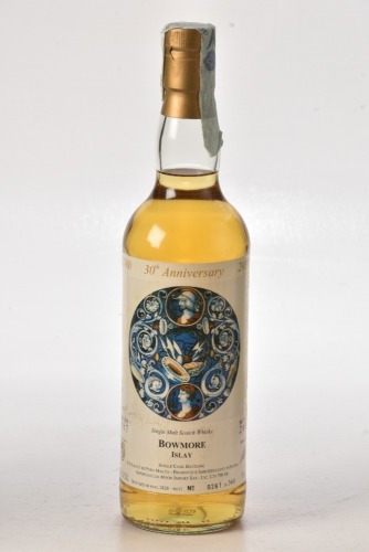 Moon Imports Bowmore 1987 23 yr old 30th anniversay Italian Import strips 46% vol 70cl 1 bt