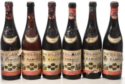 Barolo Marchesi di Barolo 1968 6 bts