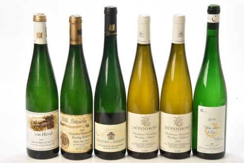 Oberhauser liestenberg Riesling Kabinett 2010 Donnhoff 2 bts Peter Lauer Kupp GG 2017 Fass 18 1 bt Oberemmeler Hutte Riesling Auslese 2007 Von Hovel 1 bt Graacher Himmelreich Riesling Kabinett 2005 Willi Schafer 1 bt Piesporter Goldtropchen Riesling Spatl
