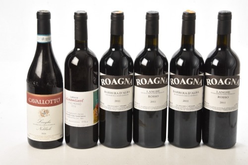 Langhe Nebbiolo 2016 cavalotto 1 bt Langhe Rosso 2011 Roagna 2 bts Barbera d'Alba 2011 Roagna 2 bts Laboro Disobedient 2015 Fantino 1 bt Above 6 bts