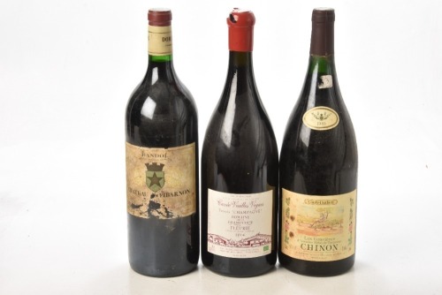 Bandol Rouge 1987 Domaine Pibarnon 1 mag Fleurie Cuvee Vielle Vignes Terroir Champagne 2014 Domaine de La Grande Cour 1 Mag Chinon Les Gravieres 1989 Couly-Dutheil 1 Mag Above 3 mags