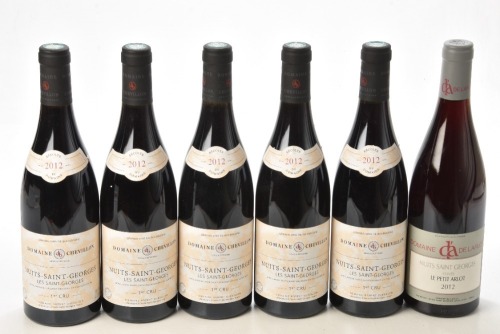 Nuits Saint Georges 1er Cru Les Saint Georges 2012 Domaine Robert Chevillon 5 bts Nuits Saint Georges Cuvee Le Petit Arlot 2012 Domaine de L'Arlot 1 bt Above 6 bts