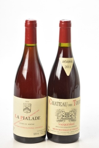 Vacqueyras 2011 Chateau de Tours 1 bt La Pialade 2014 Chateau Rayas 1 bt, 2 bts
