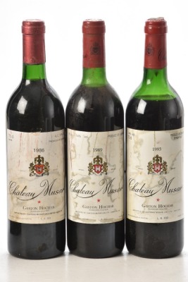 Chateau Musar 1986 1bt 1989 1bt 1993 1bt above 3 bts