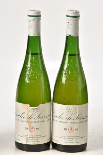 Clos de la Coulee de Serrant nicholas Joly 1990 2 bts