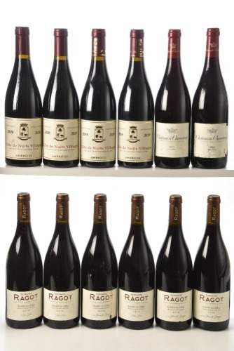 Givry 1er Cru La Grande Berge Ragot 2018 3bts Givry 1er Cru Clos Jus Domaine Ragot 2019 3Bts Mercurey Rouge Chateau de Chamirey 2015 2 Bts Cotes de Nuits Villages Domaine Bertrand Ambroise 2020 2bts Côte de Nuits Villages Domaine Bertrand Ambroise 2019 2