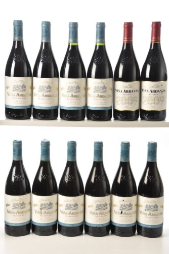 La Rioja Alta Vina Ardanza Reserva 2009 2Bts La Rioja Alta Vina Ardanza Reserva Seleccion Especial 2010 5bts La Rioja Alta Vina Ardanza Reserva 2012 3bts La Rioja Alta Vina Ardanza Reserva 2015 2Bts Above 12 bts