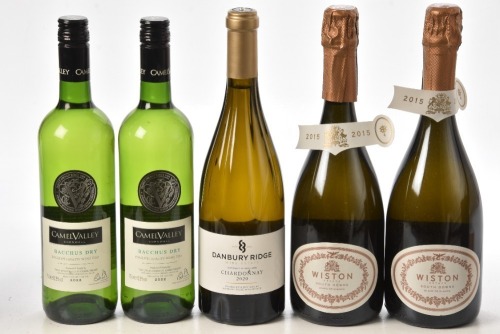 Wiston Estate Sparkling 2015 2 bts Danbury Ridge Chardonnay 2020 1 bt Bacchus Camel Valley 2022 2 bts