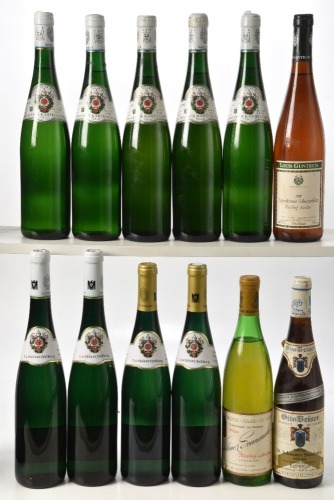Eitelsbacher Karthäuserhofberg Riesling Trocken GG 2011 2 bts Riesling Auslese Nr20 1999, Karthauserhoff 2 bts Riesling Auslese S Trocken, 1999 Karthauserhoff Roiesling Eiswein 1983 Weingut ST Johann 1 bt Riesling Kabinett Trocken 1999 Eitelsbacher 2 bts