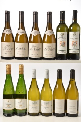 Picpoul de Pinet, Villemarin 2022 2 bts Sancerre Blancs Palets, Tinel-Blondelet 2019 2 bts Jurancon Sec Geyser, Domaine Cauhape 2021 2 bts Viognier La Verite, 2020 Laurent Miquel 4 btsQuincy, Domaine des Bruniers 2022 2 bts Above 12 bts