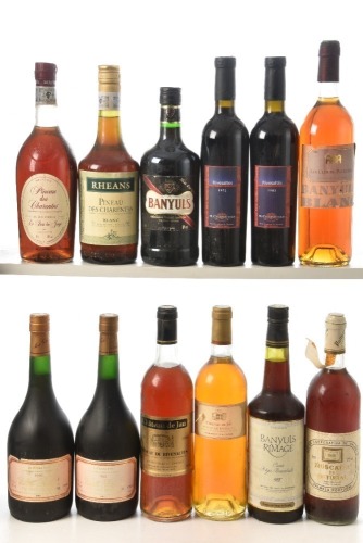 Rivesaltes Vielle Reserve, Mont Tauch 1980 2 bts Muscat de Rivesaltes, Chateau de Jau 1990 1 bt Muscat de Rivesaltes, Chateau de Jau 1997 1 bt Rivesaltes, Chapoutier 1972 1 50cl bt Rivesaltes, Chapoutier 1983 1 50cl bt Banyuls Blanc, Clos de Paulilles 1