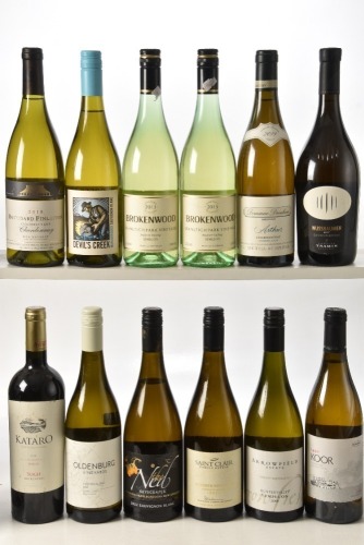 Brokenwood Stanley Park Semillon 2013 2 bts Crocodile's Layer Chardonnay 2018 1 bt Devil's Creek Sauvignon Blanc 2022 1 bt Domaine Drouhin Arthur Chardonnay 2014 1 bt Nussbaumer Gewurztraminer Cantina Tramin 1 bt Cataro Riserve Sireni togh 2014 1 bt Old