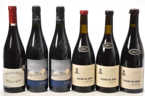 Cuevas de Arom Tuca Negra Garnacha, Campo de Borja 2017 1 bt Cuevas de Arom Os Cantals Garnacha, Campo de Borja 2018 1 bt Cuevas de Arom Os Cantals Garnacha 2016 1 bt Naoussa Boutari 2011 1 bt Castel Serranova