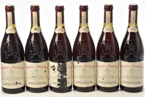 Chateuneuf du Pape Chateau de Beaucastel 1986 6 bts