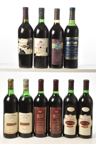 Brown Brothers Cabernet Sauvignon Victorian 1987 2bts Merlot St David's Bench Chateau des Charmes 1995 1bt Thomas Hardy Cabernet Sauvignon Coonawarra 1993 2bts Shiraz Leasingham 1990 2bts Sandalford Collection Cabernet, Shiraz and Malbec 1995 1bt Fransica