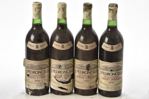 J. Pedroncelli Cabernet Sauvignon 1978 4 bts