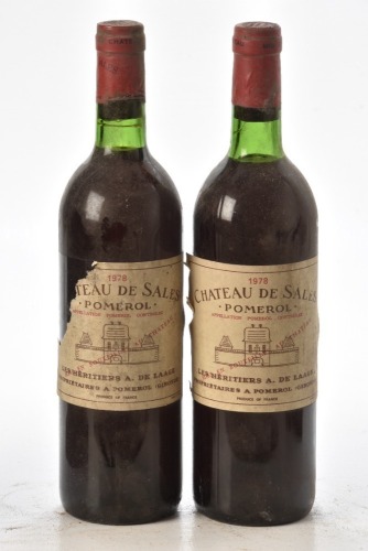 Chateau de Sales Pomerol 1978 2 bts